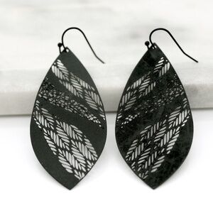 Black Super Light Filigree Earrings